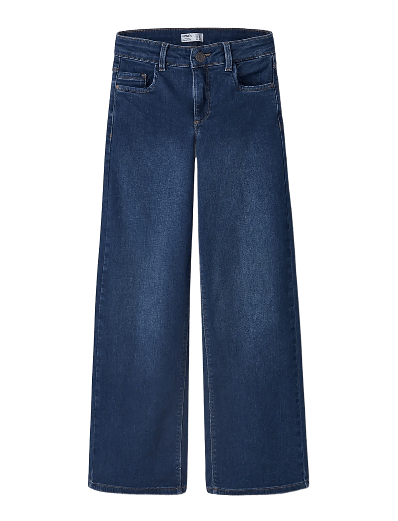 name it - NKFPOLLY X-WIDE JEANS 3057-FR NOOS - laia säärega teksad - dark blue denim - 3