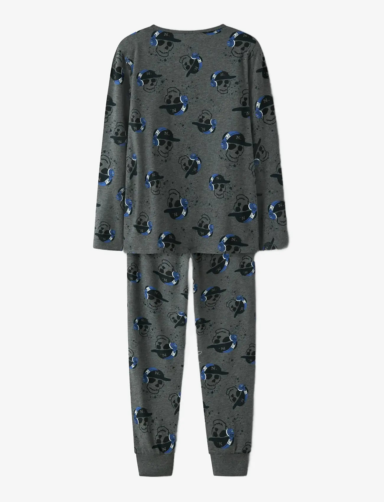 name it - NKMNIGHTSET DARK GREY MEL SKULL NOOS - komplektid - dark grey melange - 1