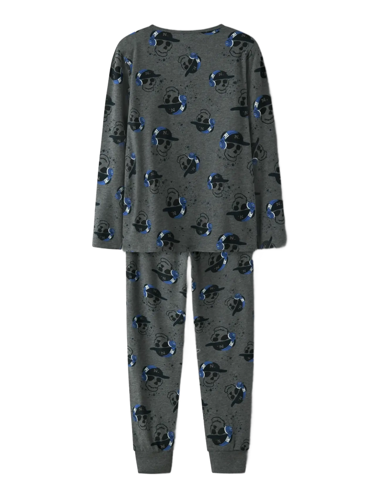name it - NKMNIGHTSET DARK GREY MEL SKULL NOOS - rinkiniai - dark grey melange - 2
