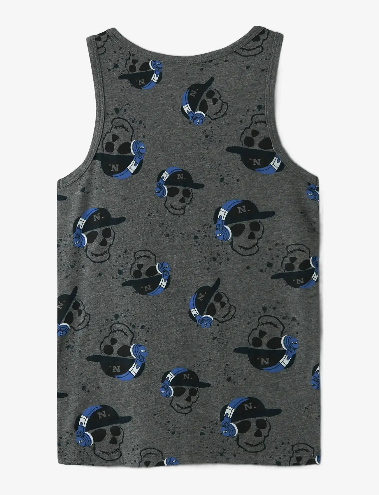 name it - NKMTANK TOP 2P DARK GREY MEL SKULL NOOS - Ærmeløs undertrøje - dark grey melange - 2
