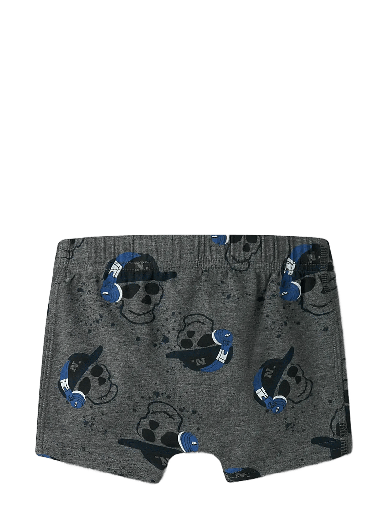 name it - NMMTIGHTS 3P DARK GREY MEL SKULL NOOS - underbukser - dark grey melange - 1