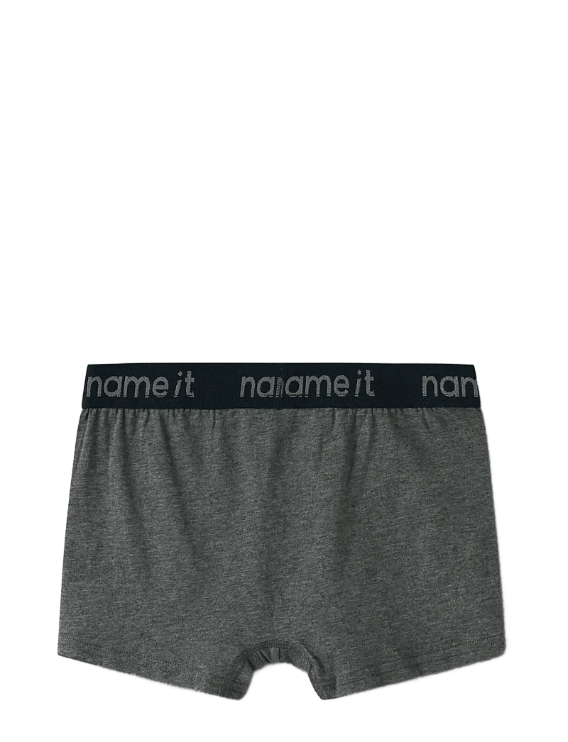 name it - NKMBOXER 3P DARK GREY MEL SKULL NOOS - underbukser - dark grey melange - 2