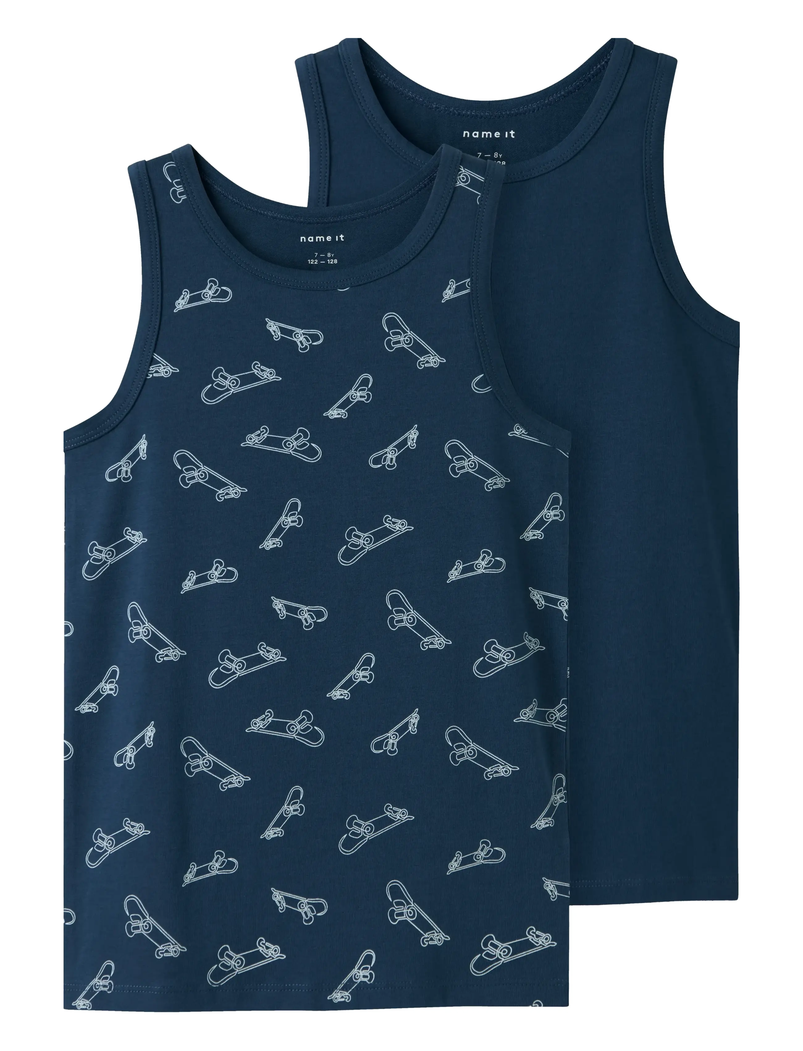name it Nkmtank Top 2P Titan Skater Noos, 86, Navy, T-Shirts > Uden Ærmer, Børn