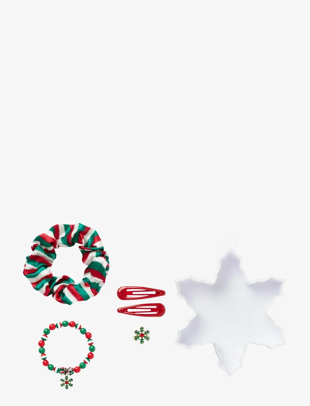 name it - NKFRISTMAS SET - hårspænder - cloud dancer - 0