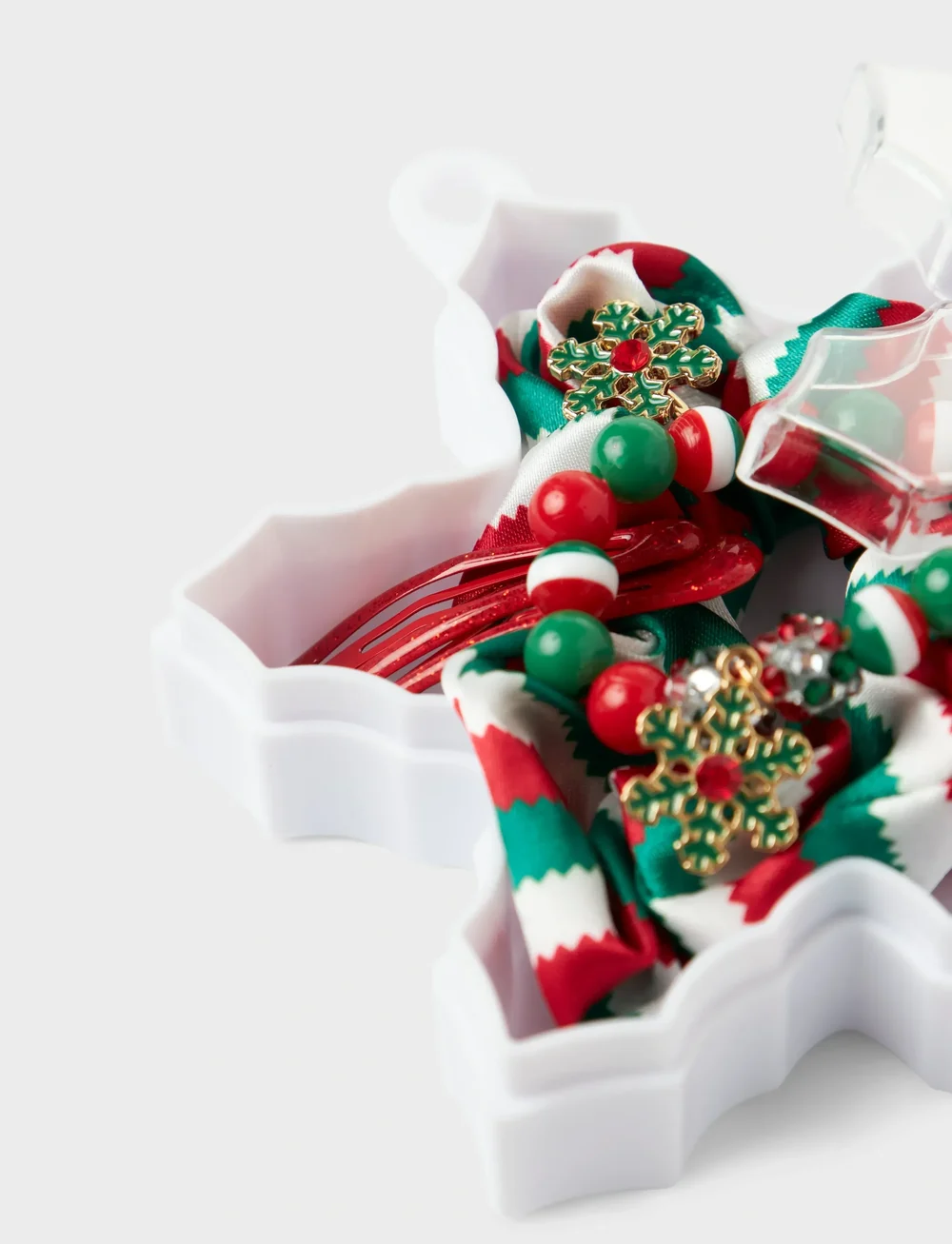 name it - NKFRISTMAS SET - hårspænder - cloud dancer - 1