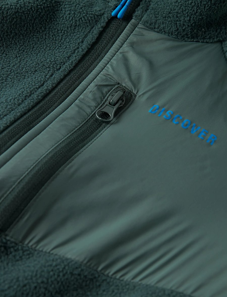 name it - NKNMOVE03 WINDFLEECE JACKET2 FO - fliisjakid - green gables - 3