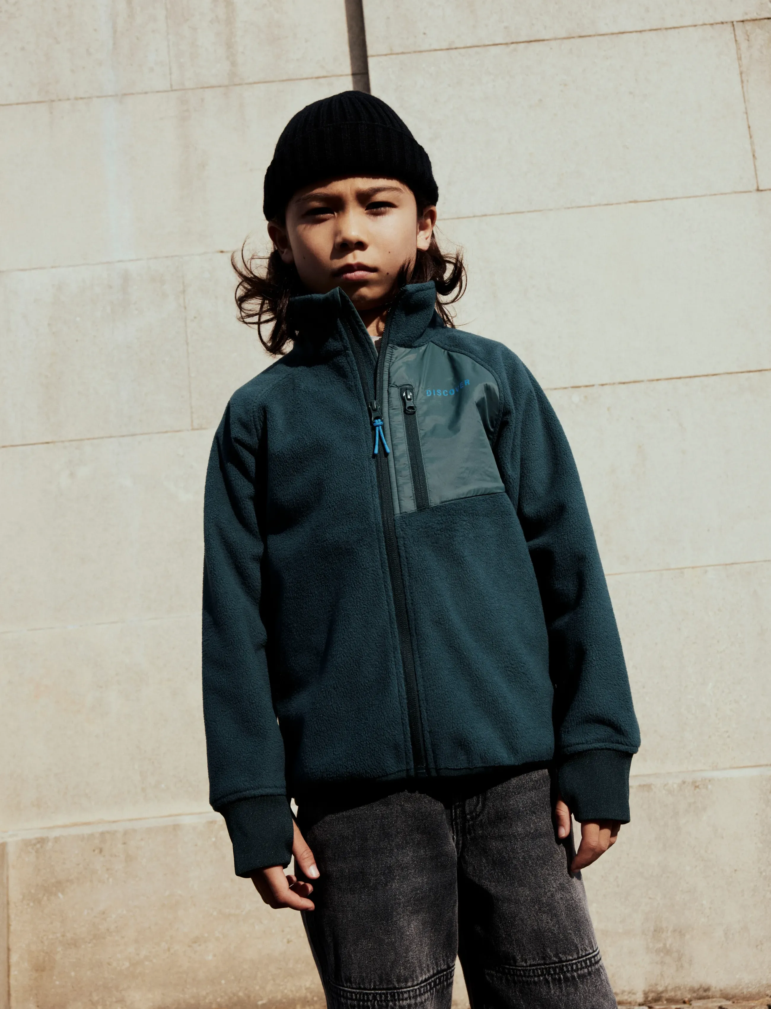 name it - NKNMOVE03 WINDFLEECE JACKET2 FO - green gables - 5