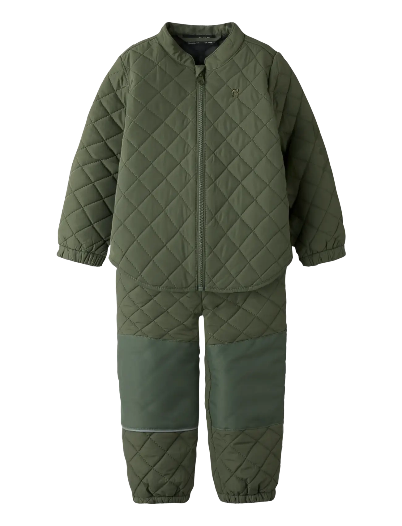 name it NMNCHILLY QUILT SET FO NOOS - Thermo - THYME / khaki/green