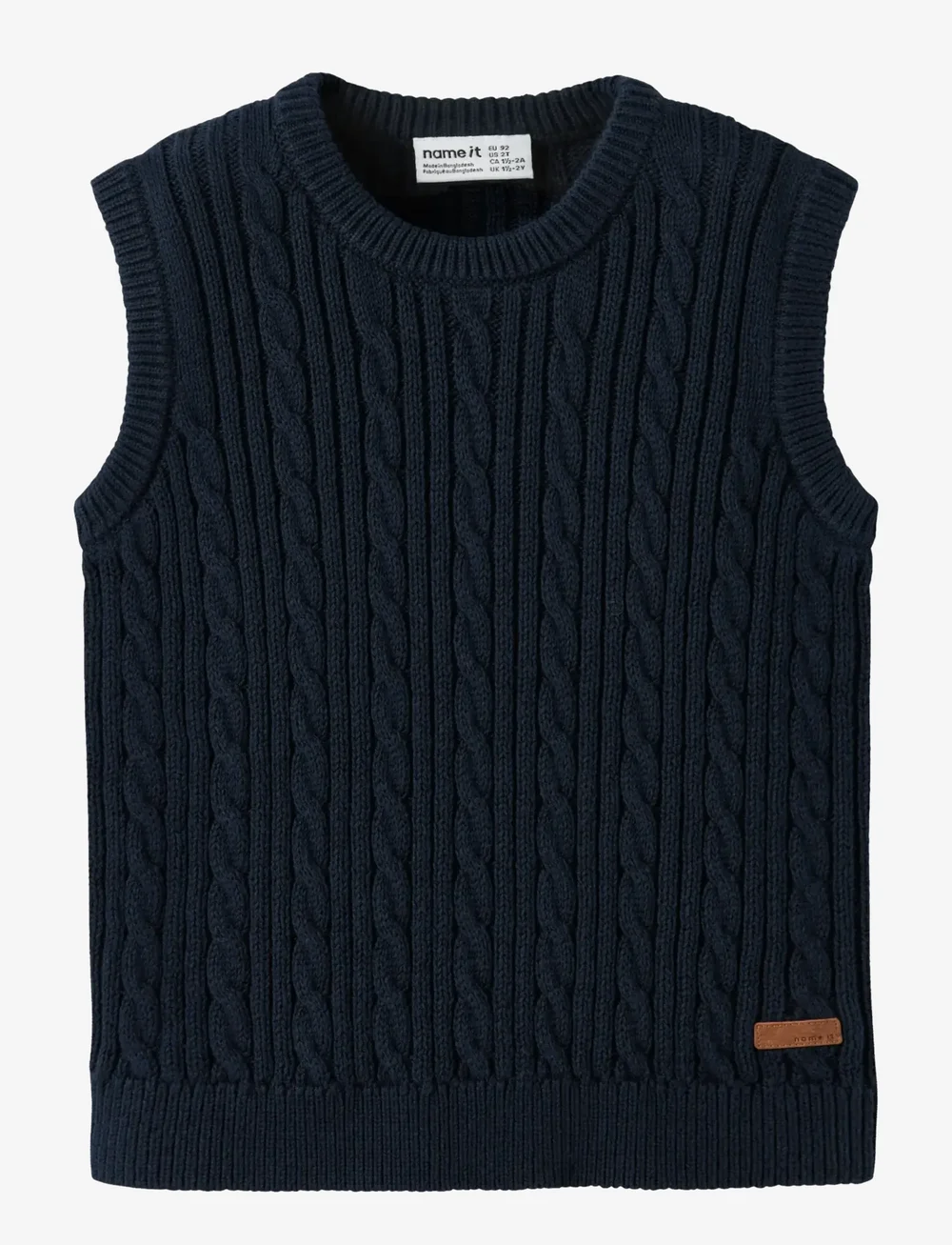 name it - NMMROMAN KNIT SLIPOVER - kamizelki - navy blazer - 1