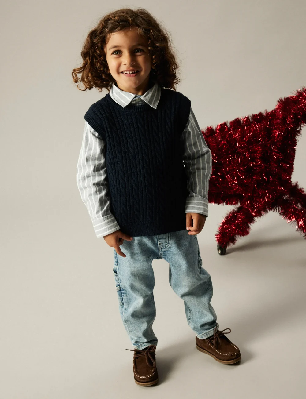 name it - NMMROMAN KNIT SLIPOVER - kamizelki - navy blazer - 0