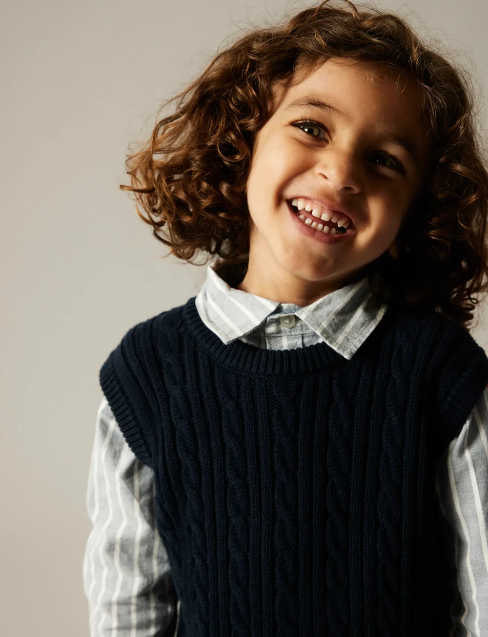 name it - NMMROMAN KNIT SLIPOVER - kamizelki - navy blazer - 3