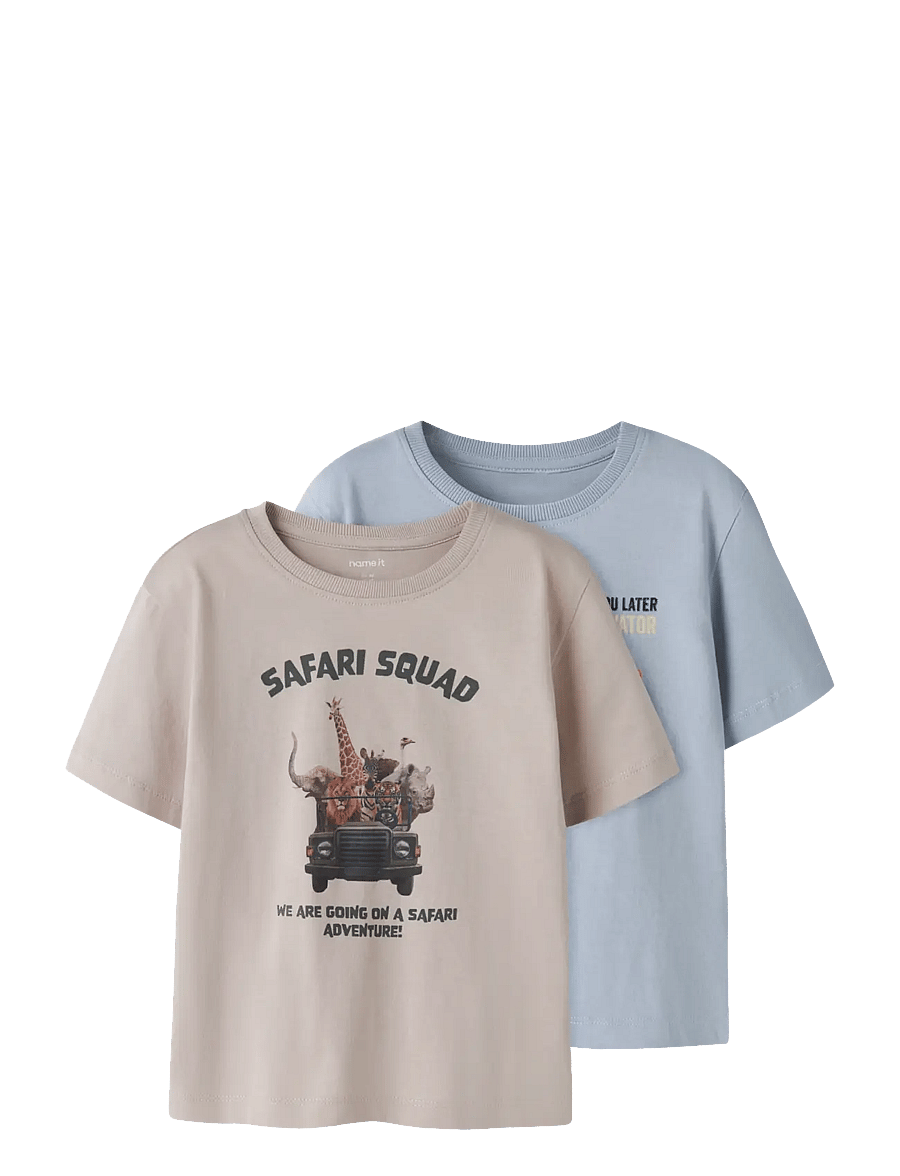 name it - NMMVOTO 2P SS NREG TOP - sæt med kortærmet t-shirt - chateau gray - 0