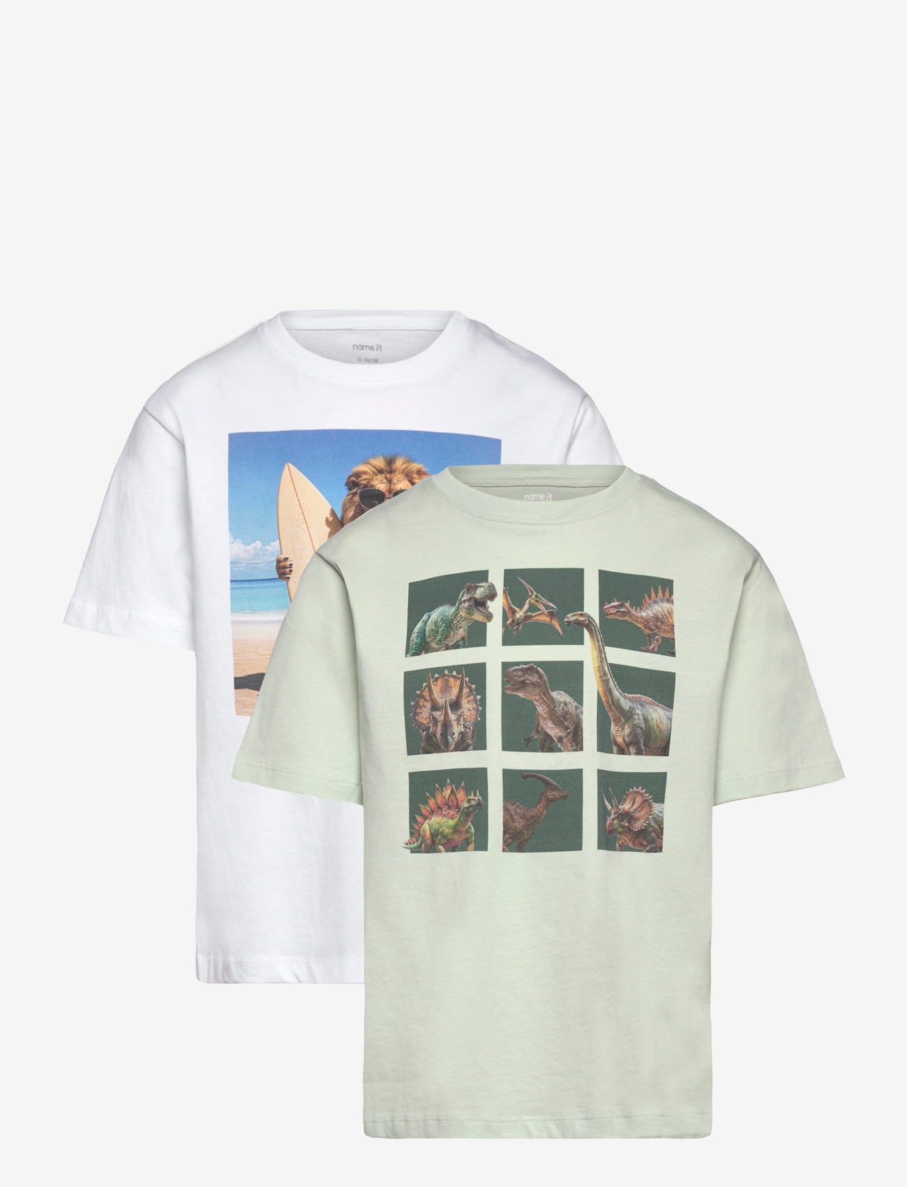 name it - NMMVOTO 2P SS NREG TOP - sæt med kortærmet t-shirt - pale aqua - 0