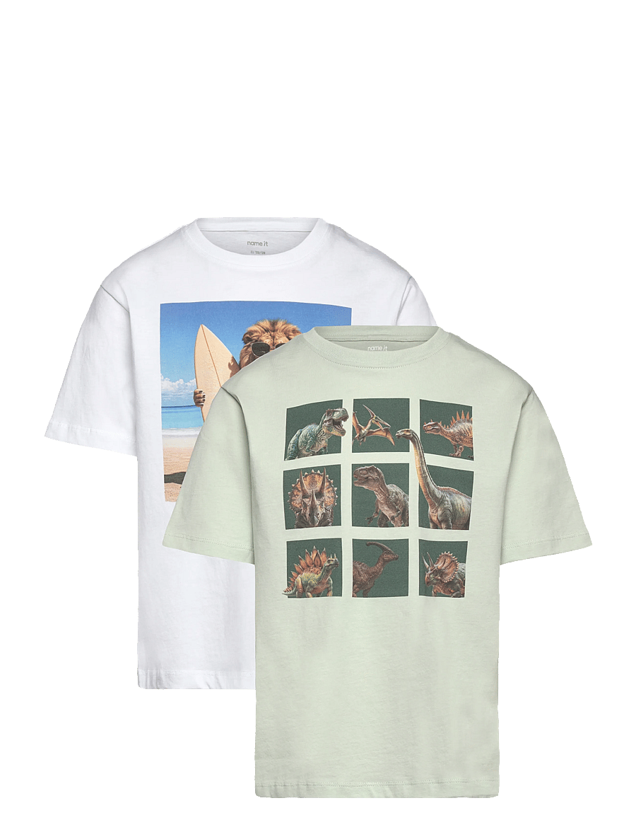 name it - NMMVOTO 2P SS NREG TOP - set med kortärmad t-shirt - pale aqua - 0