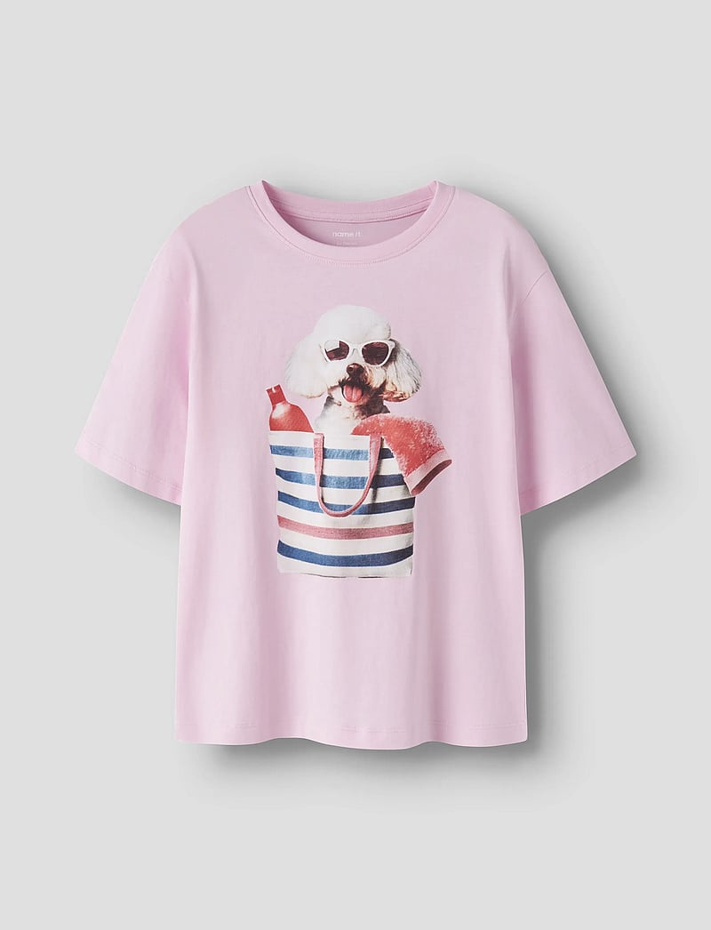 name it - NKFVOTEA 2P SS NREG TOP - kortärmade t-shirts - lavender fog - 2