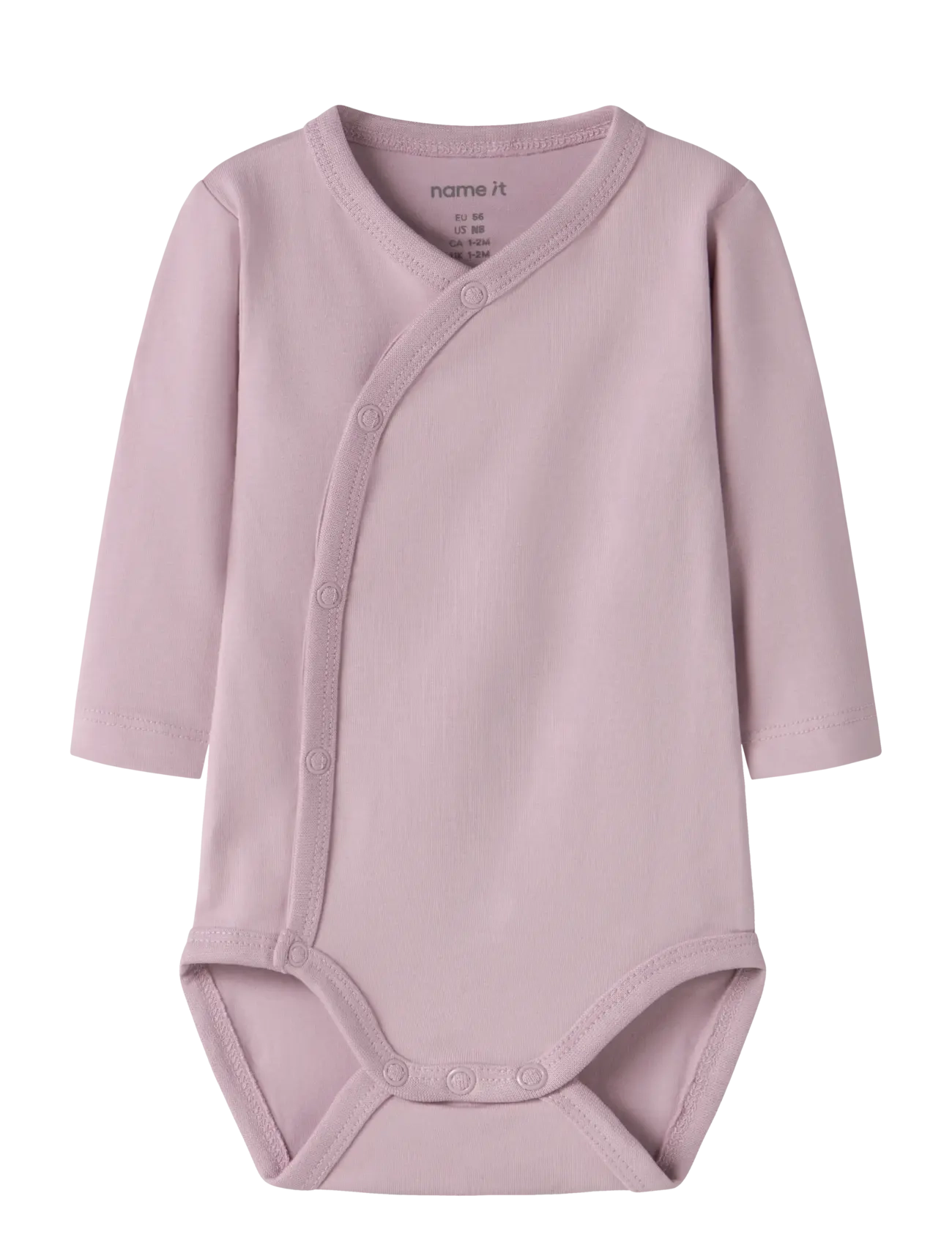 name it NBFVULLA LS WRAP BODY - Baby 44-92 - DAWN PINK / pink/rose