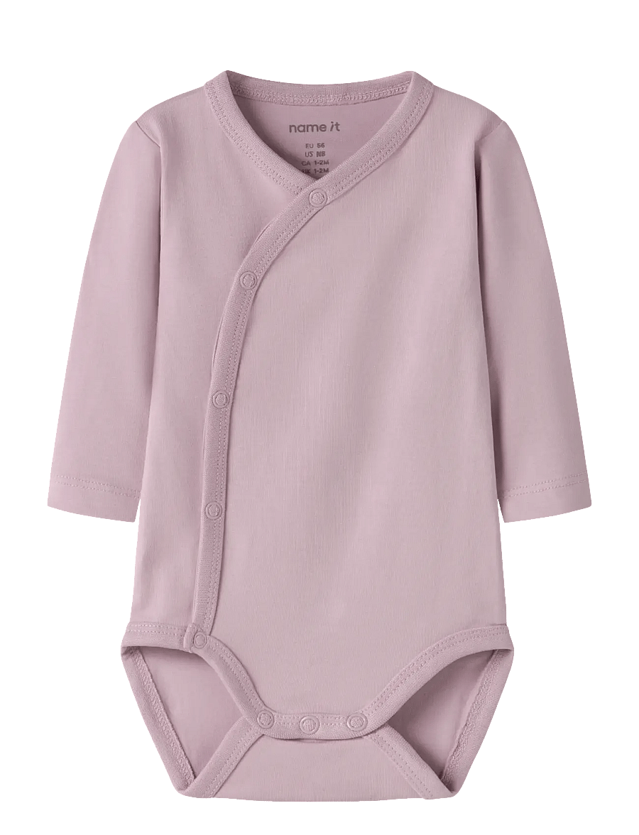 name it - NBFVULLA LS WRAP BODY - À manches longues - dawn pink - 0