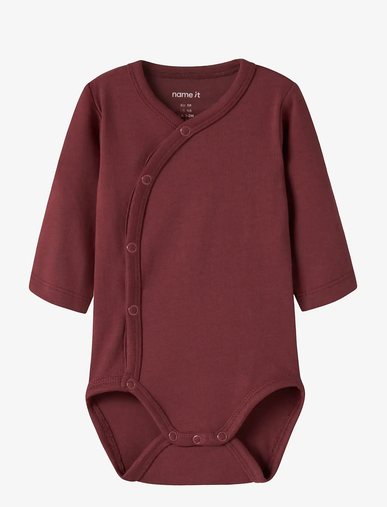 name it - NBFVULLA LS WRAP BODY - pikkade varrukatega - oxblood red - 0