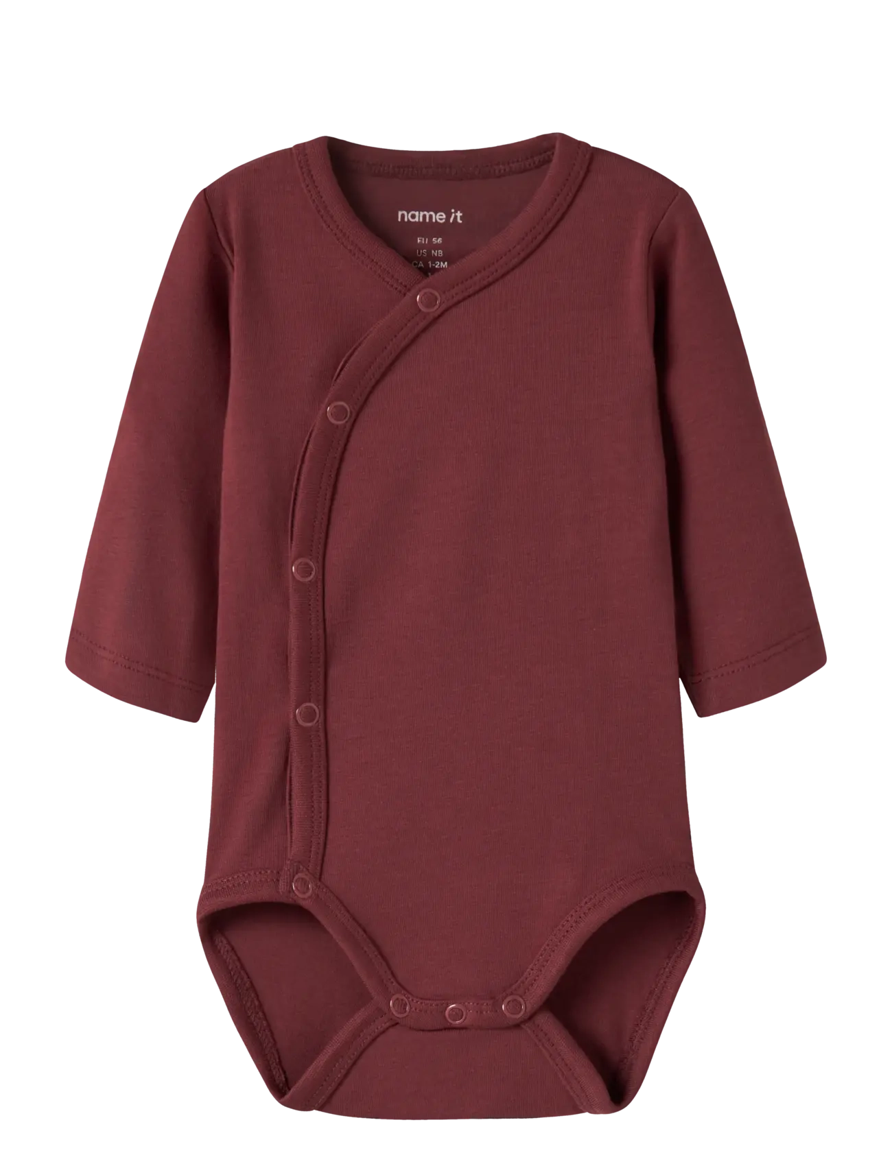 name it NBFVULLA LS WRAP BODY - Alusbodid - OXBLOOD RED / burgundy