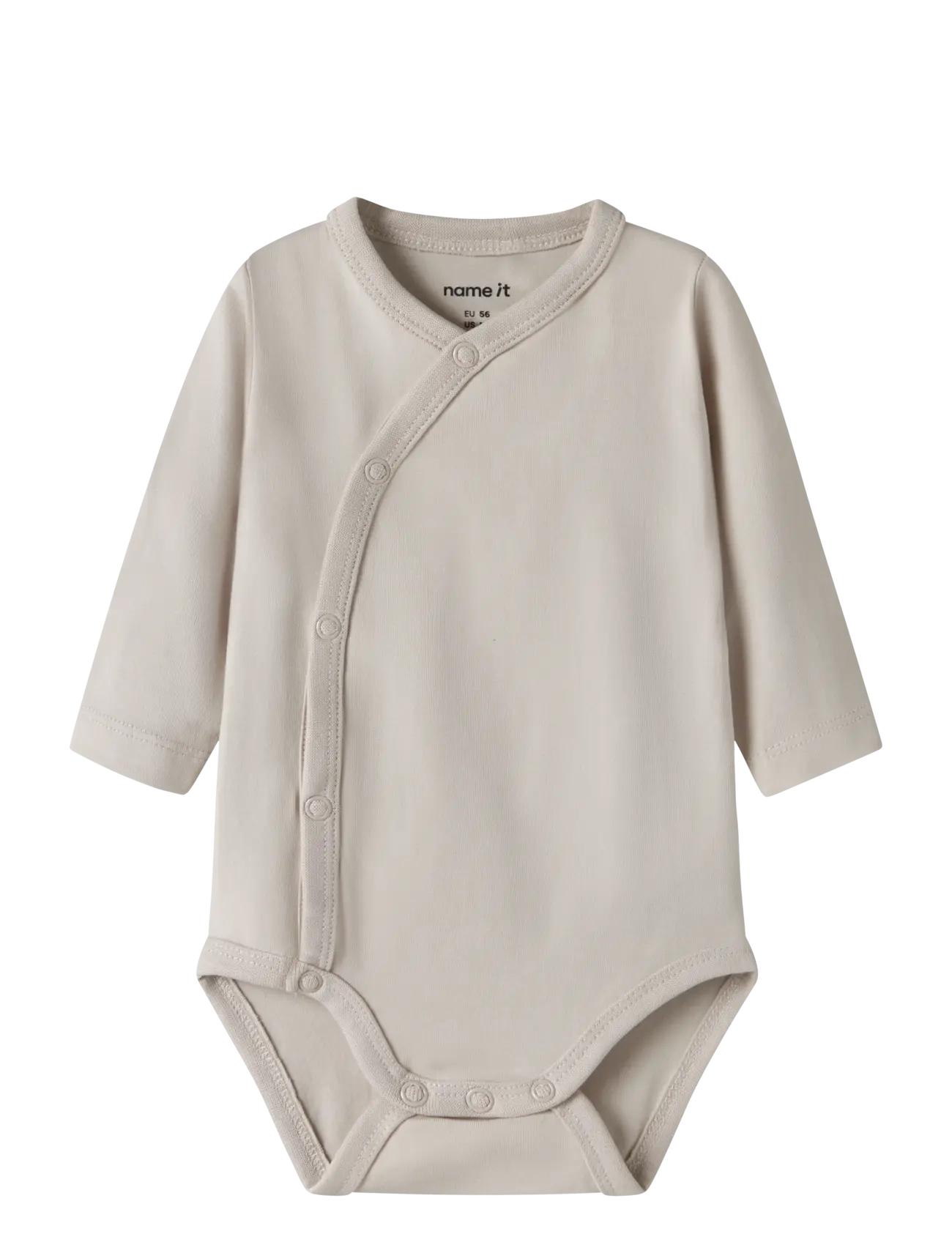 name it Nbmvrolle Ls Wrap Body, Børn, Langærmet Omslagsbody, Beige, Str: 68