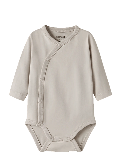 name it NBMVROLLE LS WRAP BODY - Kleidung - PUMICE STONE / beige