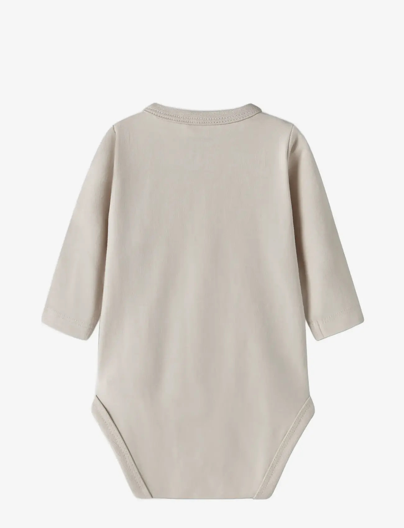 name it - NBMVROLLE LS WRAP BODY - långärmade bodysuits - pumice stone - 1