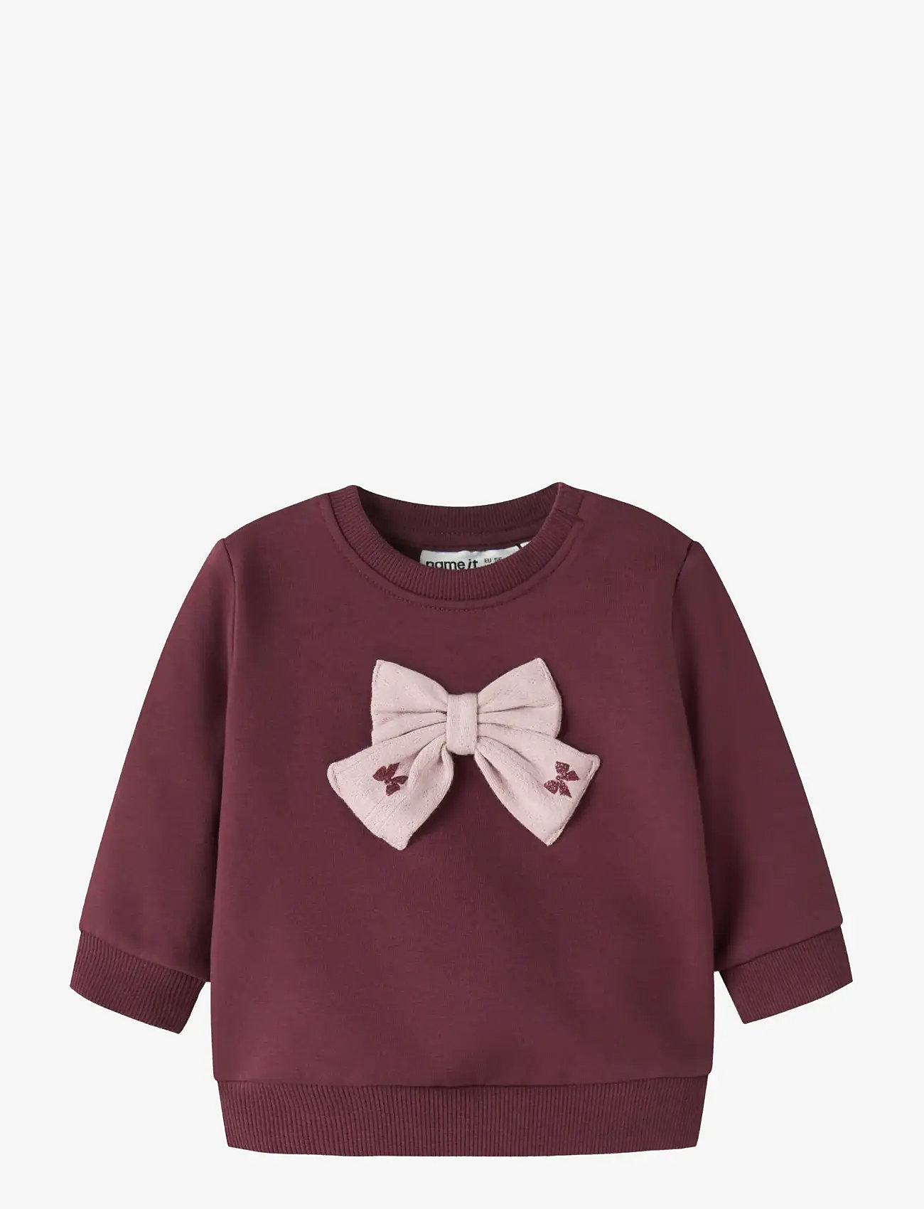name it - NBFROWANE LS SWEAT BRU - sweatshirts - burgundy - 0