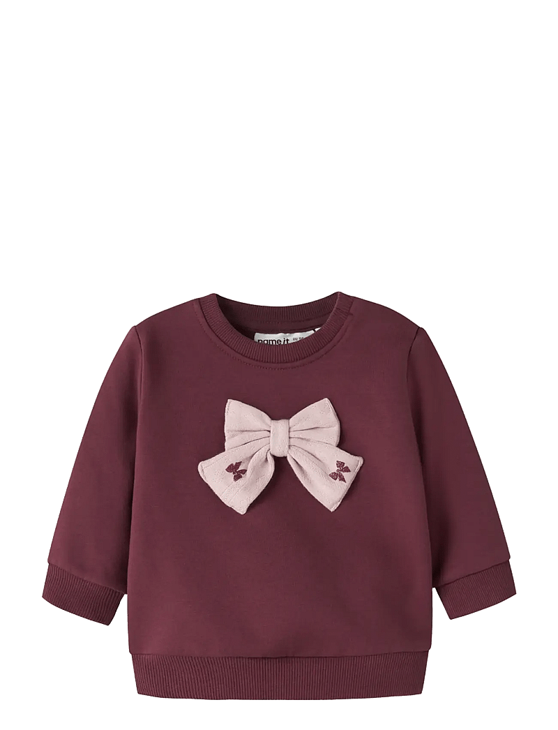 name it - NBFROWANE LS SWEAT BRU - sweatshirts - burgundy - 0