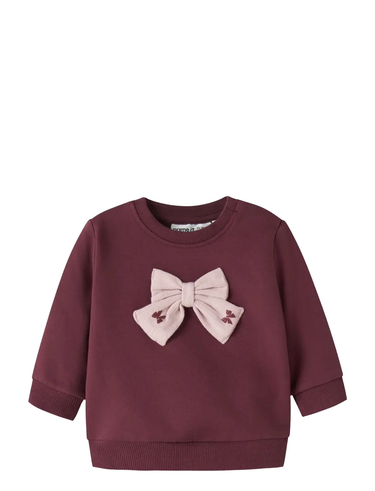 name it NBFROWANE LS SWEAT BRU - 4 for 3 - BURGUNDY / burgundy