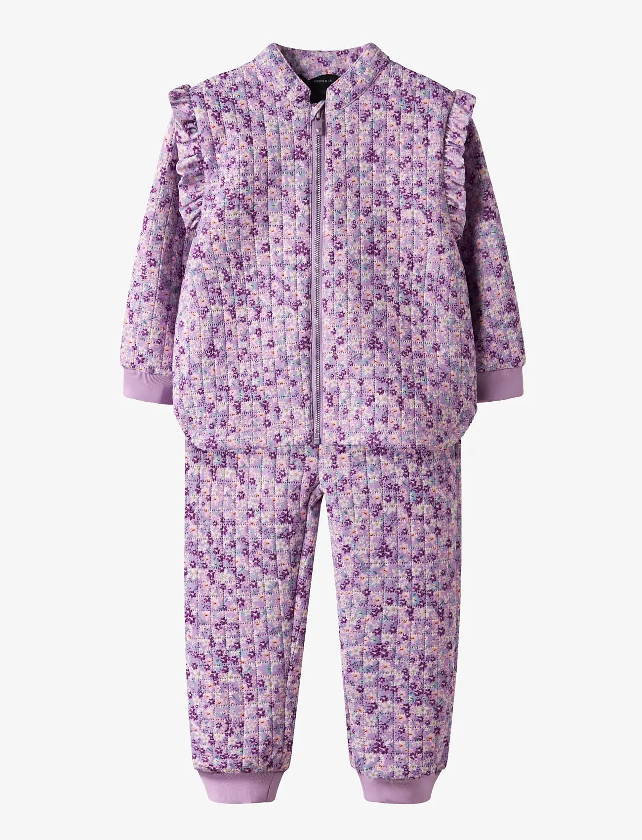 name it - NMFMOON QUILTED SET AOP 1FO - thermo sets - violet tulle - 1