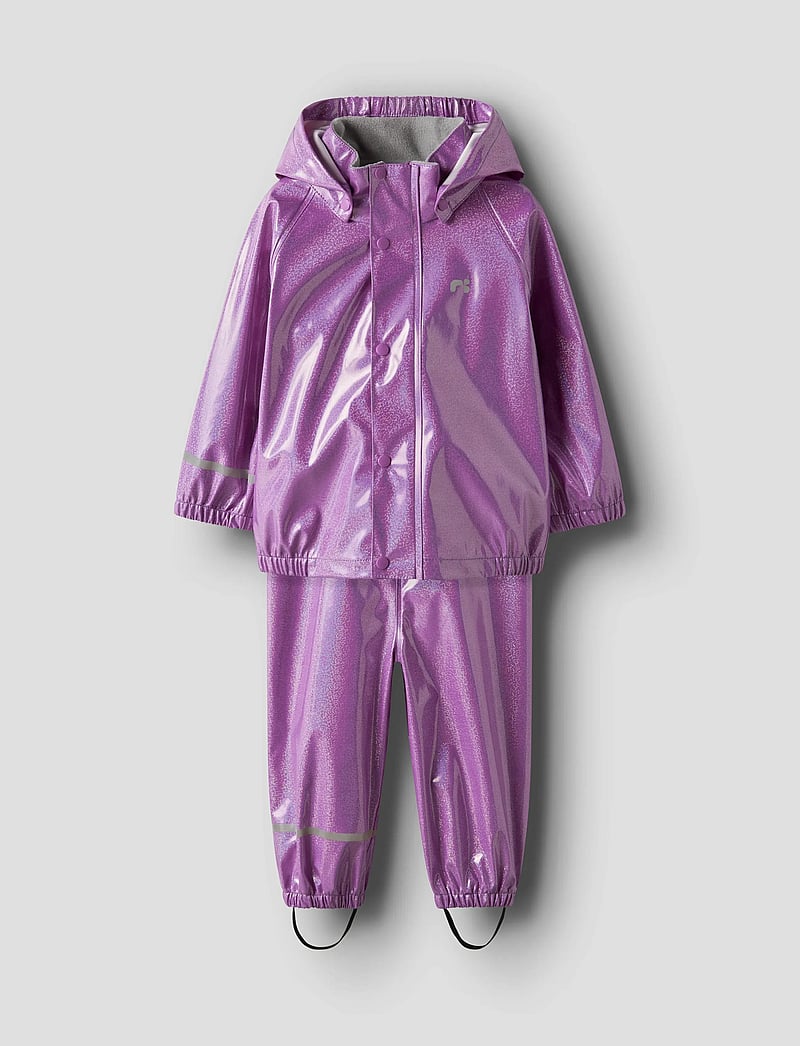 name it - NMFDRY10 RAIN SET GLITTER FO - regnsæt - iris orchid - 0