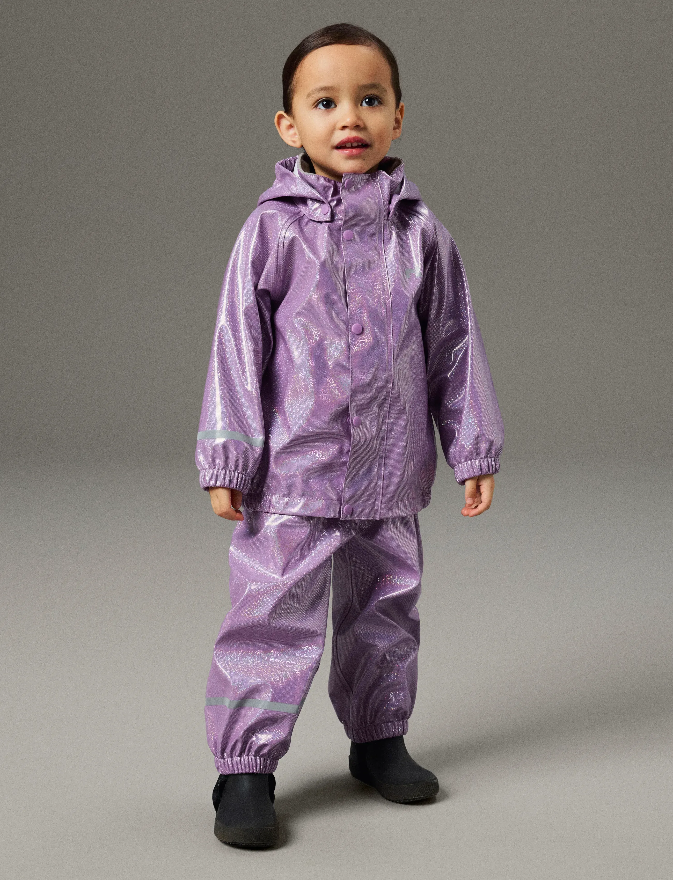 name it - NMFDRY10 RAIN SET GLITTER FO - outerwear - iris orchid - 5