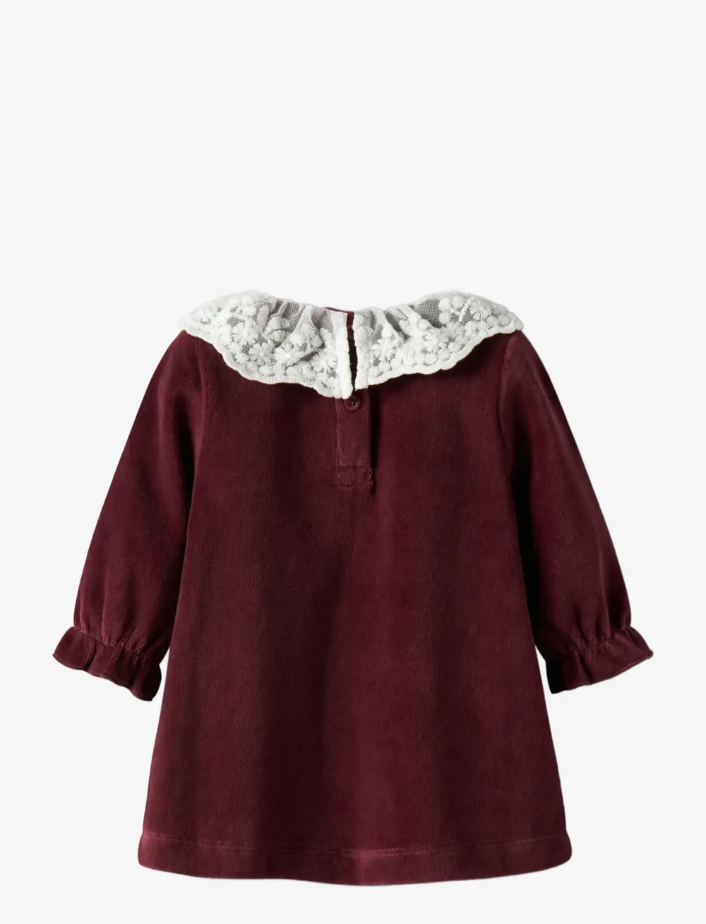 name it - NBFROXY LS VEL DRESS - langärmelige babykleider - burgundy - 1