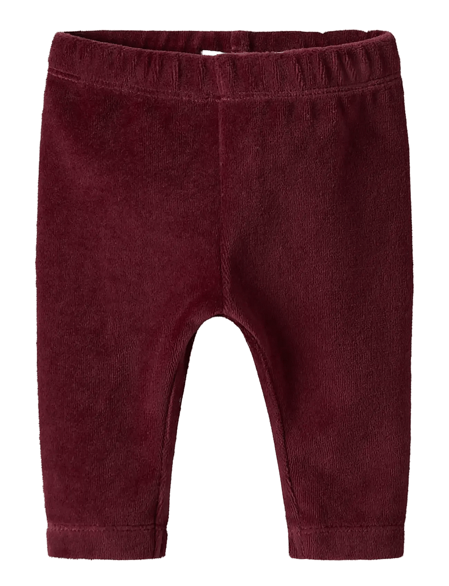 name it - NBFROXY VEL LEGGING - leggings - burgundy - 0