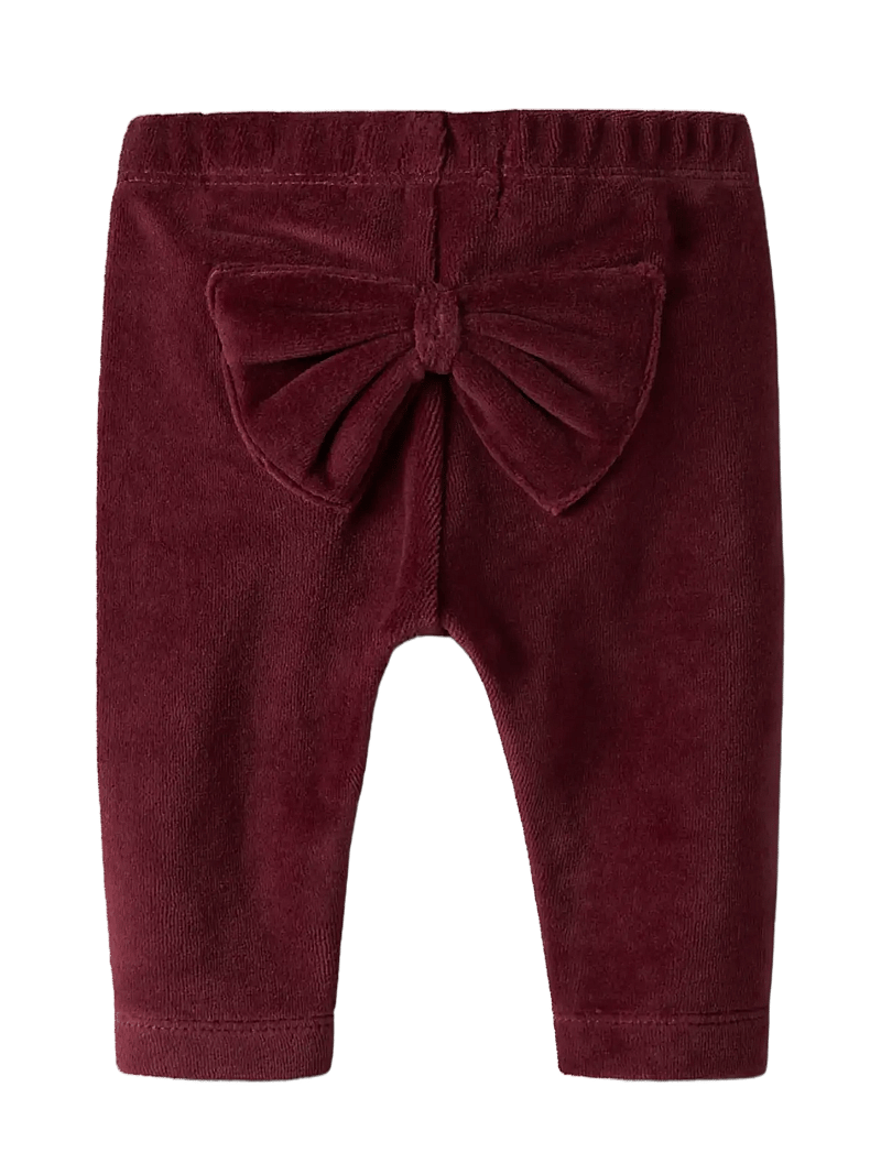 name it - NBFROXY VEL LEGGING - leggings - burgundy - 1