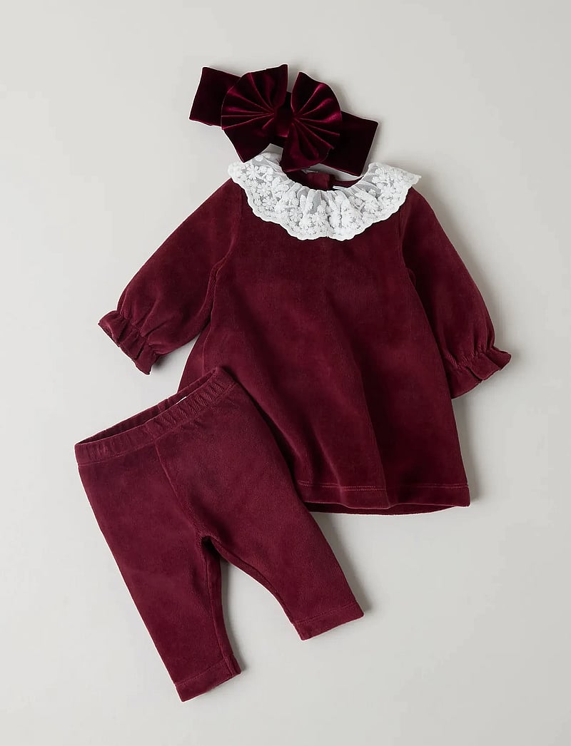 name it - NBFROXY VEL LEGGING - leggings - burgundy - 2
