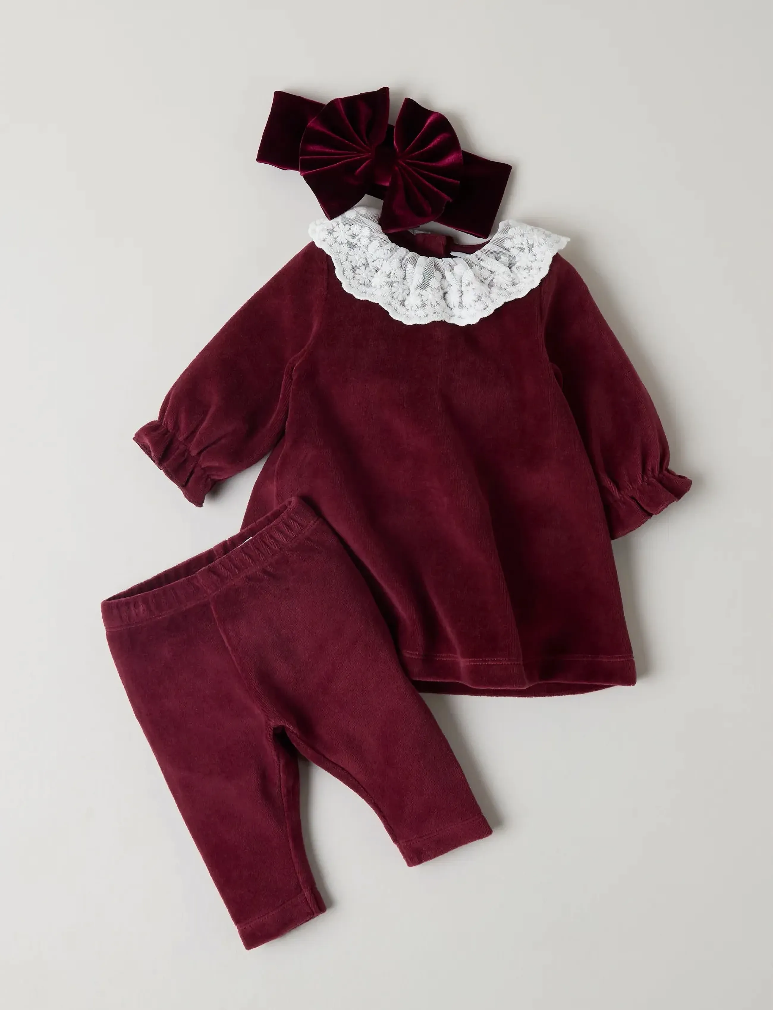 name it - NBFROXY VEL LEGGING - leggings - burgundy - 2