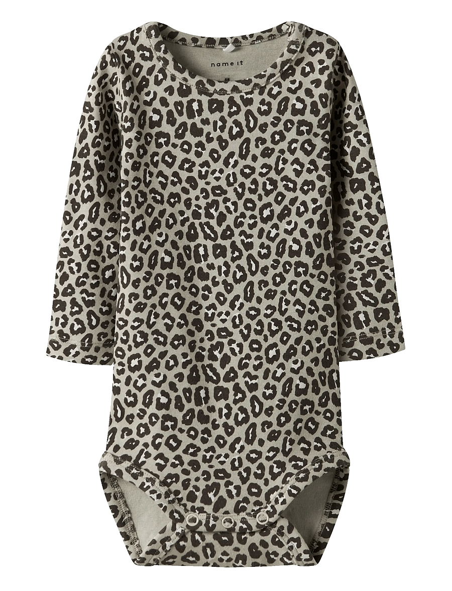 name it - NBFLEOANA LS BODY - langærmede bodyer - peyote - 0
