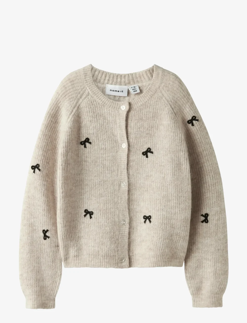 name it - NKFRIFEY LS KNIT CARD - susegamieji megztiniai - cement - 0