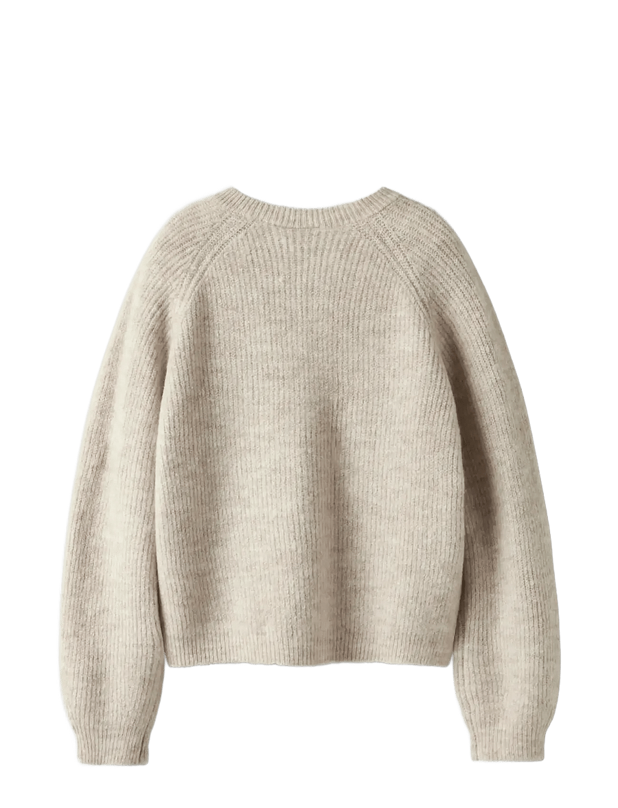 name it - NKFRIFEY LS KNIT CARD - cardigans - cement - 2