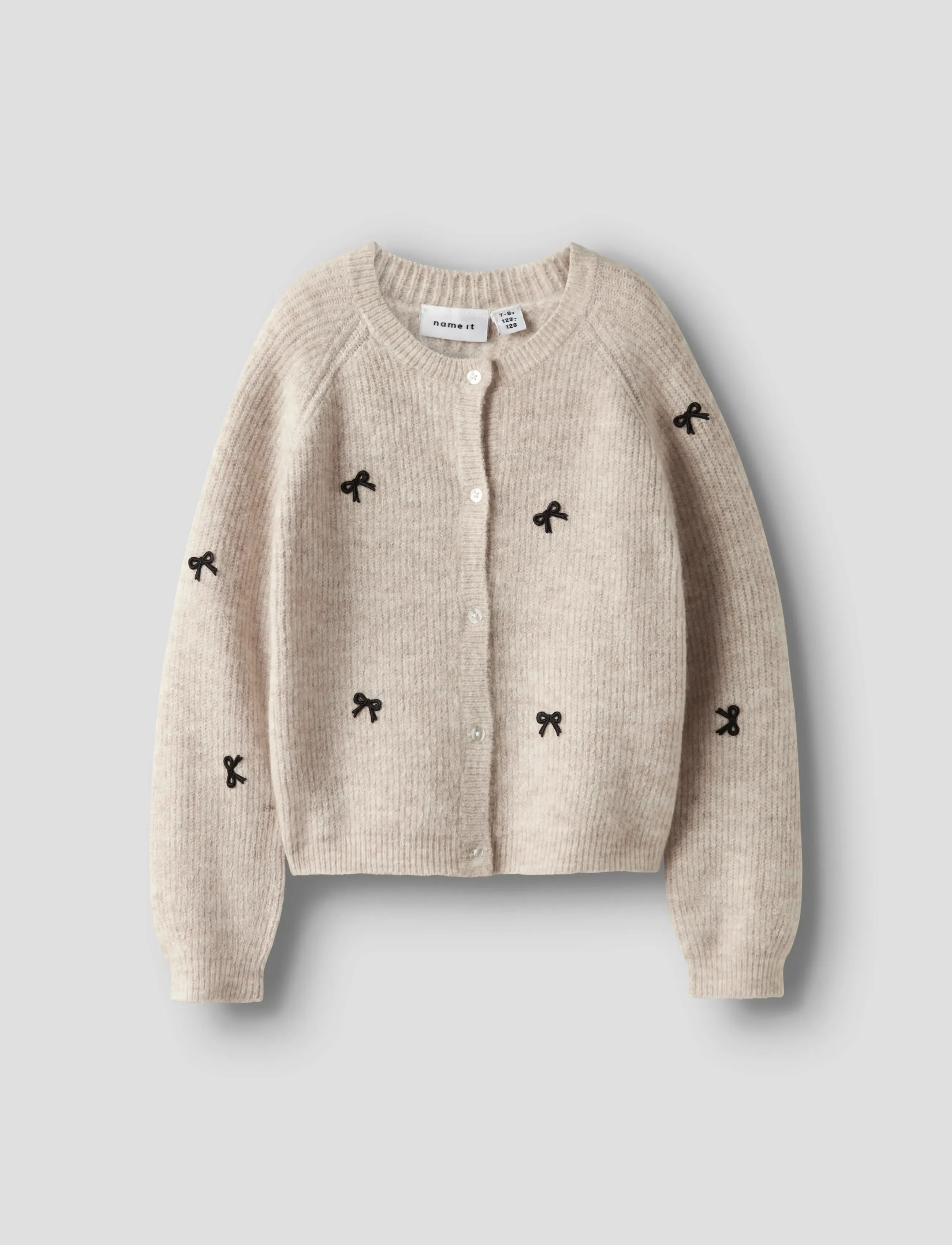 name it - NKFRIFEY LS KNIT CARD - efterårstøj - cement - 0