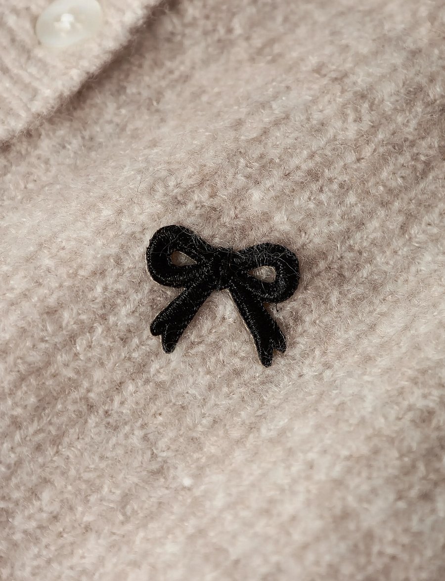 name it - NKFRIFEY LS KNIT CARD - cardigans - cement - 3