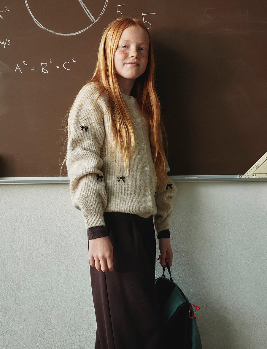 name it - NKFRIFEY LS KNIT CARD - cardigans - cement - 4