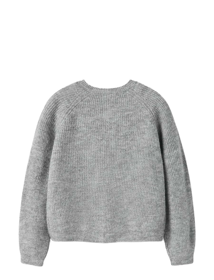 name it - NKFRIFEY LS KNIT CARD - cardigans - grey melange - 1