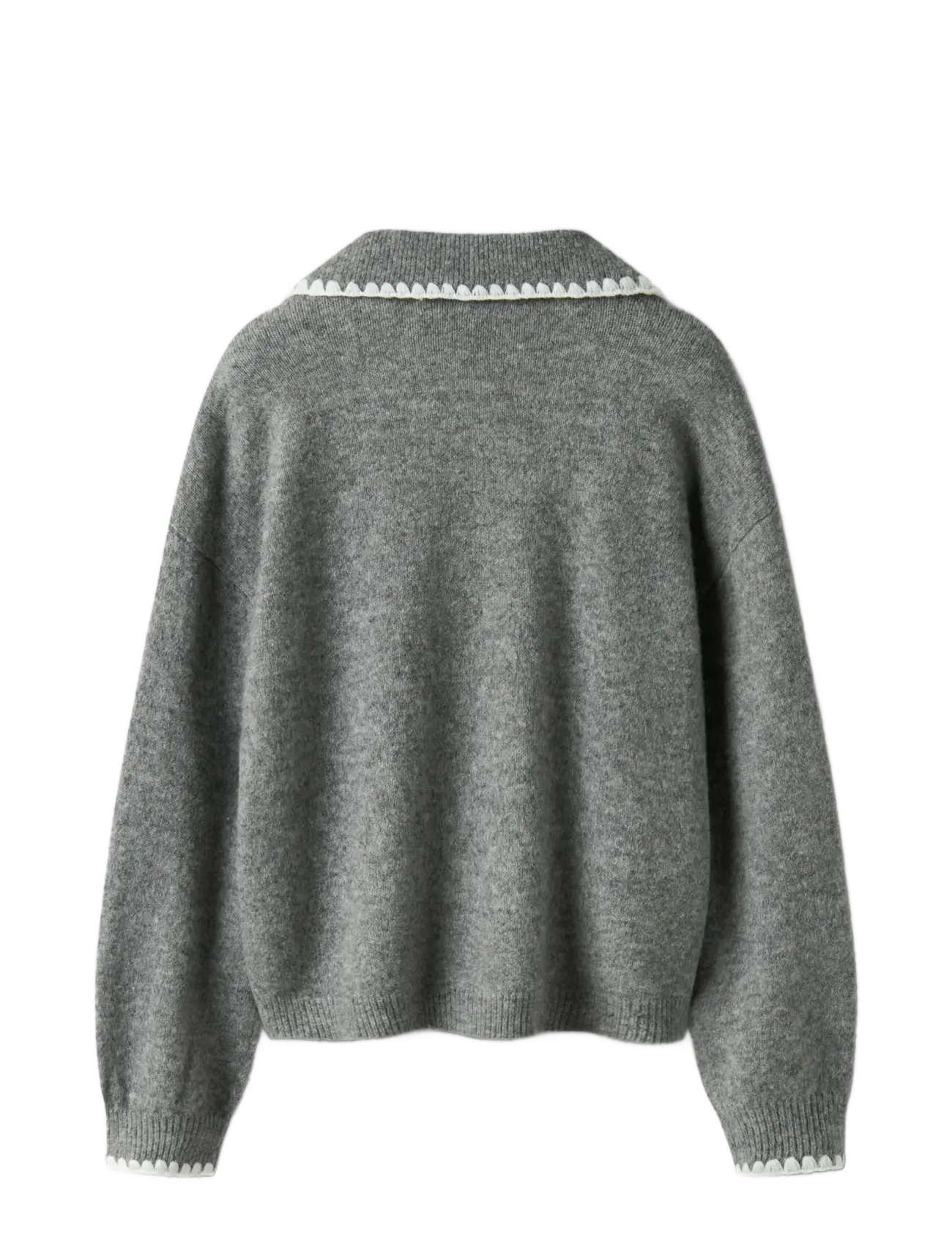 name it - NKFRIKASA LS KNIT POLO - truien - grey melange - 2