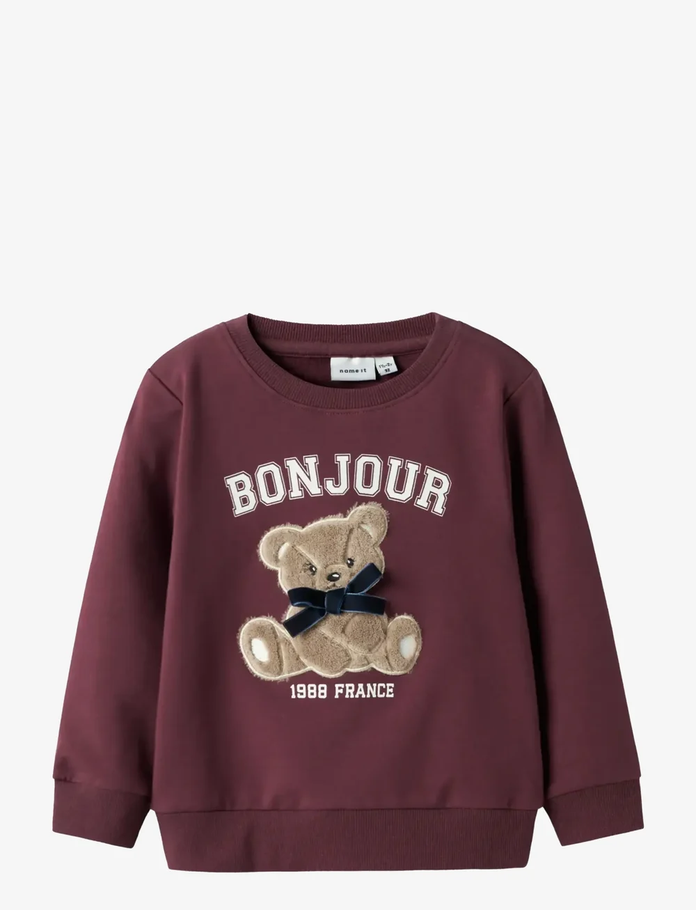 name it - NMFREAR LS SWEAT BRU - dressipluusid - burgundy - 1