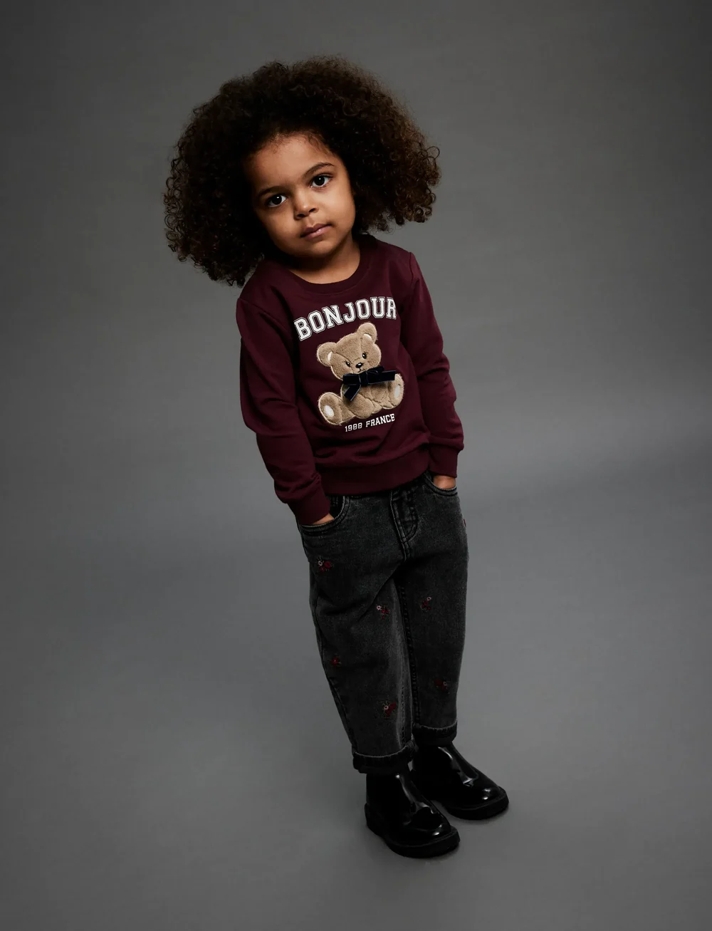 name it - NMFREAR LS SWEAT BRU - dressipluusid - burgundy - 3