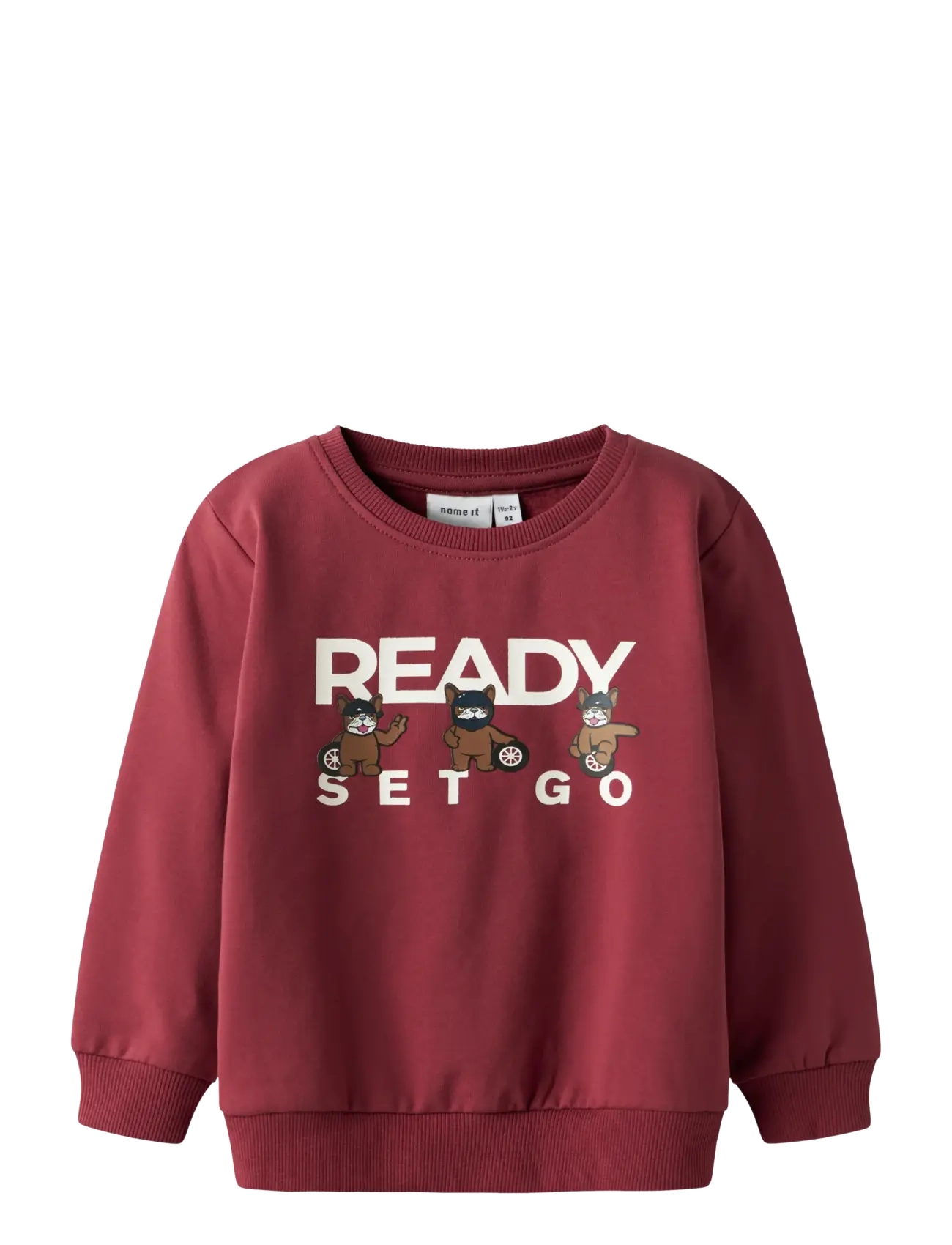 name it NMMROVAL LS SWEAT BRU BOX - Kläder - BURNT RUSSET / burgundy