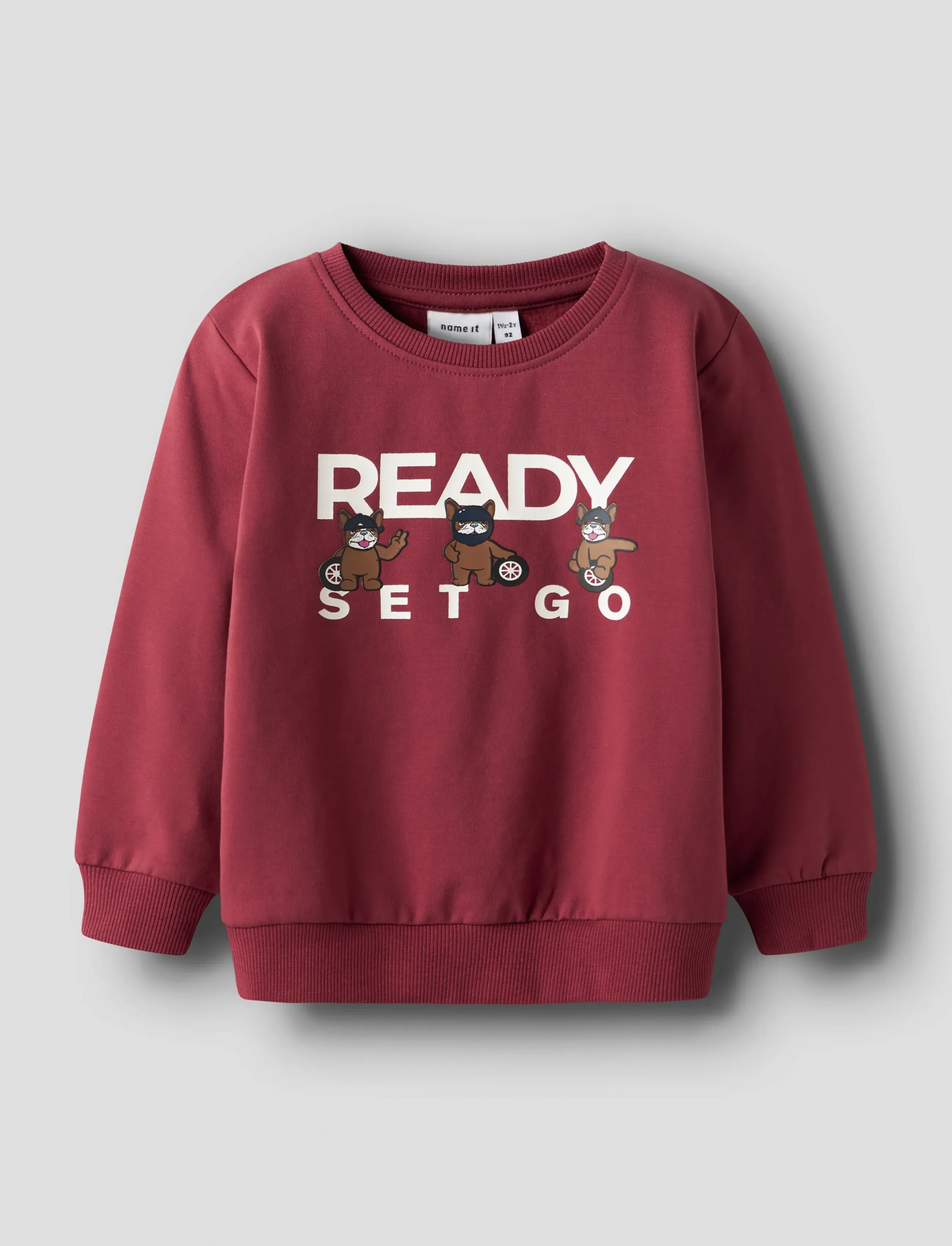 name it NMMROVAL LS SWEAT BRU BOX - Sweats et sweats à capuche - BURNT RUSSET / burgundy