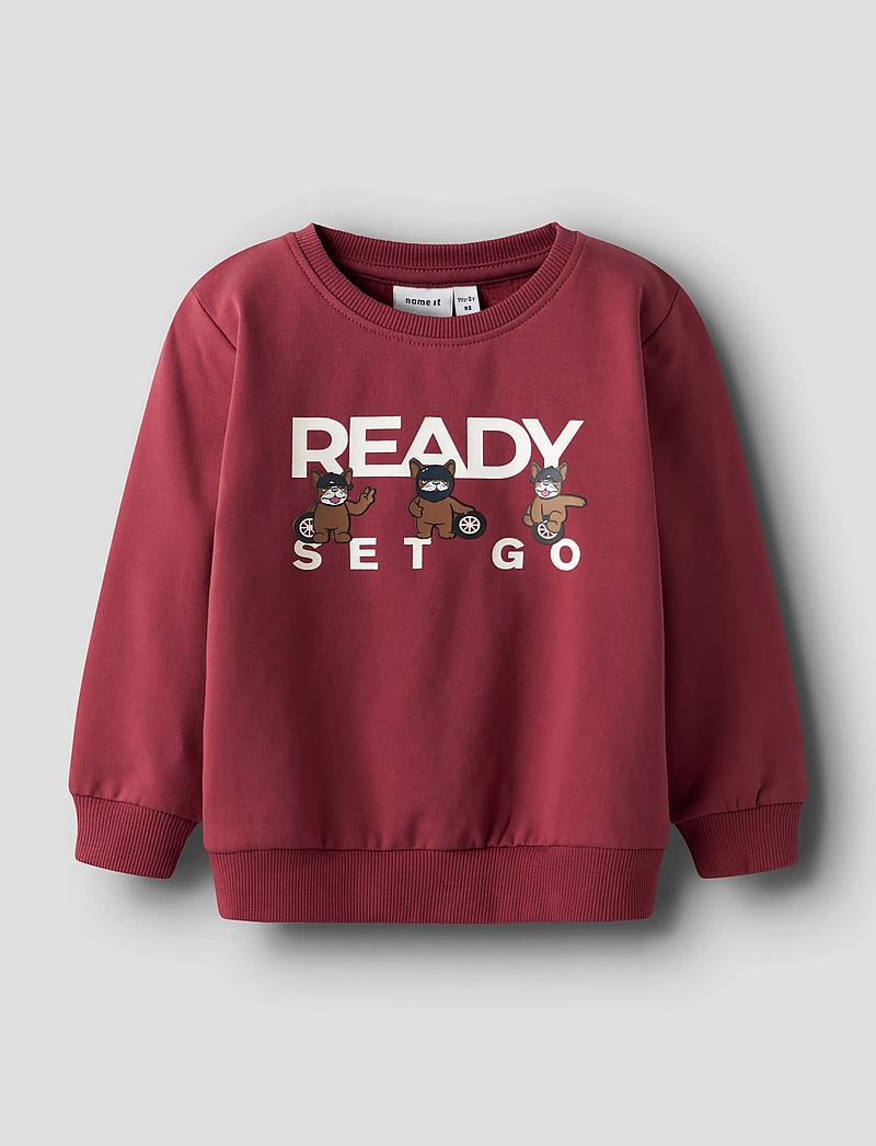 name it - NMMROVAL LS SWEAT BRU BOX - sweatshirts - burnt russet - 0